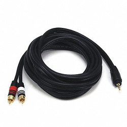 Monoprice A/V Cable, 3.5mm(M)/2 RCA(M),10ft 5599