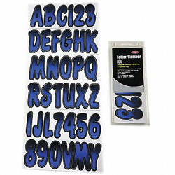 Hardline Products Number and Letter Combo Kit,Blue/Black GBLBKG200