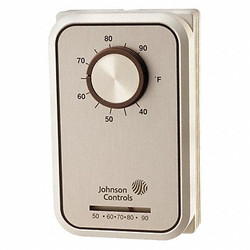 Johnson Controls Line Volt NP Analog Tstat 1H/1C,White T26S-22C