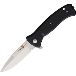KNIFE MS2020 LLSA D2 58HRC SATIN 3IN TRAD G10 BLACK AMK2200