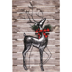 Alpine Reindeer Wood Wall Decor LAZ308HH