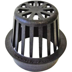 NDS 4 In. Black Structural Foam Polyethylene Atrium Drain Grate 78