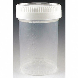Globe Scientific Airtight Jar,90 mL,76 mm H,White,PK400 6524