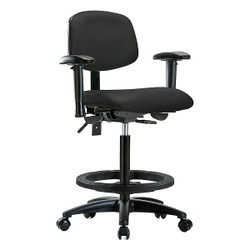 Vinyl Chair,Hi,T,AA,FR,Cast,Blk