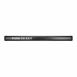 Securitron Push to Exit Bar,DPDT,SurfaceMounted,Blk EMB-BK