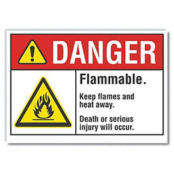 Lyle Danger Sign,10inx14in,Non-PVC Polymer LCU4-0010-ED_14x10