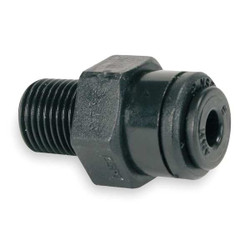 John Guest Adapter,5/16" Tube OD,Black,PK10 PM010802E-PK10