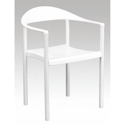 Flash Furniture Cafe Chair,Stackable,Plastic,White RUT-418-WH-GG