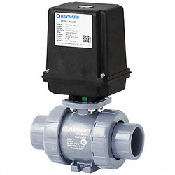 Hayward Flow Control Actuated Ball Valve,Tube Size 1",PTFE EATBH110STE