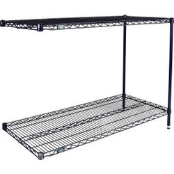 Nexel 2 Shelf Nexelon Blue Wire Shelving Unit Add On 54""W x 18""D x 34""H