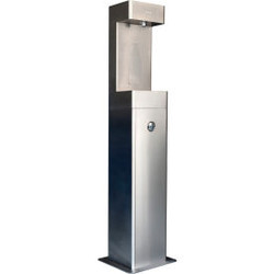 Global Industrial Outdoor Pedestal Bottle Filling Station w/ Filter Stainless St