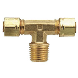 Parker Branch Tee,Brass,CompxM,3/8In,PK10 172CA-6-6
