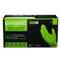 GloveWorks® by AMMEX® GLOVES,RDT,NTRILE,1000,GN GWGN44100