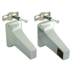 Manufacturer Varies Towel Bar Brackets,Zinc,1 3/8 in H,PR 15155