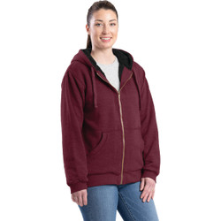 Berne Women's Large Cabernet Insulated Full-Zip Hooded Sweatshirt WSZ611CABR440