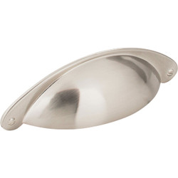 Jeffrey Alexander Lyon 4-15/16 In. Overall Length Satin Nickel Cabinet Cup Pull
