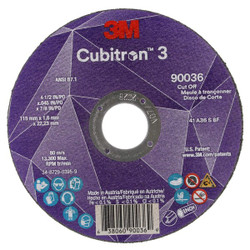 3m Cubitron Abrasive Cut-Off Wheel,7/8 in Connector 90036