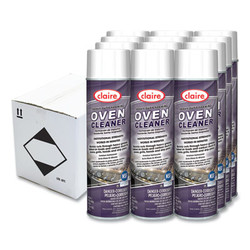 Claire® Heavy Duty Foaming Oven Cleaner, 20 oz Aerosol Spray, 12/Carton CL824
