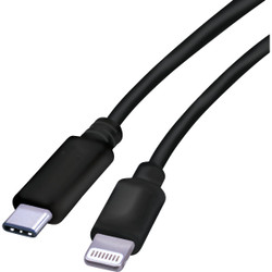 Blue Jet 6 Ft. Black Lightning to Type-C USB Charging & Sync Cable BJ-1005