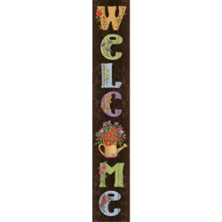 My Word! Welcome Watering Can 8 In. x 46.5 In. Porch Board 60962