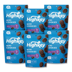 HighKey® Double Chocolate Brownie Cookies, 0.75 oz Packet, 6/Carton 60000273