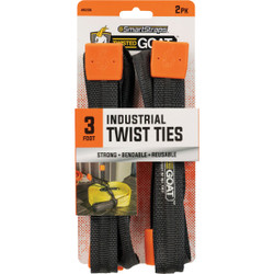Twisted GOAT 3 Ft. Orange Industrial Ties (2-Pack) 9208