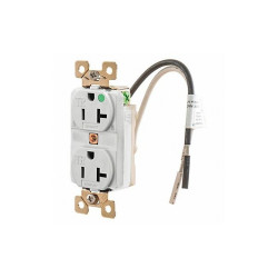 Bryant Receptacle,2 Poles,3 Wires,White,1.0 HP BRY8300WTR