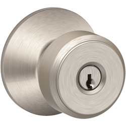 Schlage Bowery Satin Nickel Knob Keyed Entry Door Knob F51 V BWE 619