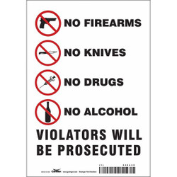 Condor Safety Sign,10 in x 7 in,Vinyl 449L45