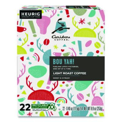 Caribou Coffee® BOU YAH K-Cup Pods, Light Roast, 22/Box 5000368779