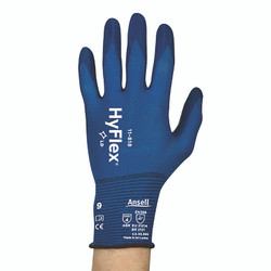 11-818 Thin Work Gloves, Palm Coated Nitrile, 7, Blue Pack of 12
