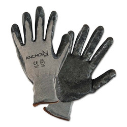 Nitrile Coated Gloves, 2X-Large, Black/Gray Pack of 12