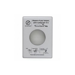 Hospeco Sanitary Disposal Bag Dispenser,5-1/4" H SDSC