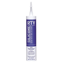 Contractor RTV Silicone Sealant, 10 oz Cartridge, White Pack of 12