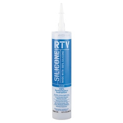 Contractor RTV Silicone Sealant, 10 oz, Cartridge, Clear Pack of 12