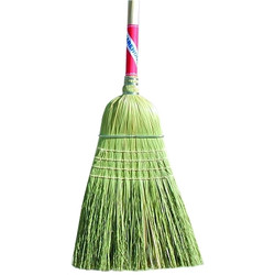 Heavy-Duty Contractor Brooms, 19 in Trim L, Broom Corn; Palmyra Stalk Pack of 6