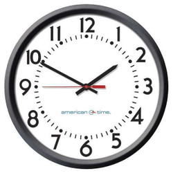 American Time Synchronized Analog Clock,13"Diameter PE56BAPD304