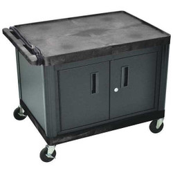 Luxor AV Cart,with Locking Cabinet 27"H LP27CE-B