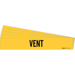 Brady Pipe Marker,Adhesive,Black,Vent,PK5 7295-1-PK