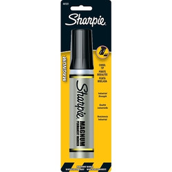 Magnum® Permanent Marker, Black, Oversized, Broad Chisel Tip, 6 EA/BX Pack of 6