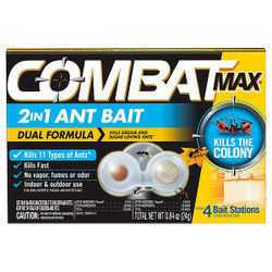 Combat 2-in-1 Ant Bait,Clear,4 7/8 in W, PK8 07172