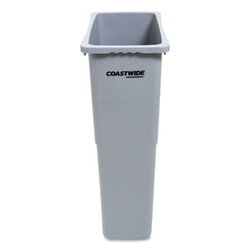 Coastwide Professional™ Slim Open Top Trash Can, 23 gal, Plastic, Gray CW50717