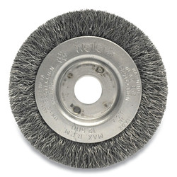 Narrow Face Crimped Wire Wheel, 3 in D, .0118 Stainless Steel Wire Pack of 2