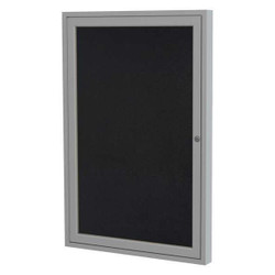 Ghent Enclosed Bulletin Board,Tack,Blk PA13630TR-BK
