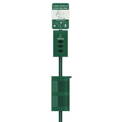 Poopy Pouch Pet Waste Station,Vertical,White,17 gal. PP-SD-01-3R200-WP