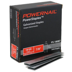 Powernail Narrow Crown Staple,18 ga.,7/8",PK5000 PS18087