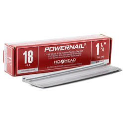 Powernail Floor Nail,18 ga.,1-1/4",L-Style,PK1000 L12518