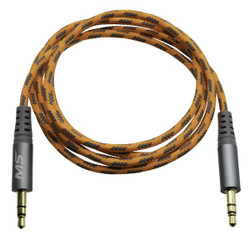 Mobilespec Aux Cable,HiVis Orange,4 ft L MBSHV0403