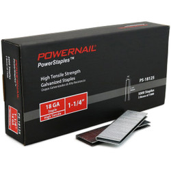 Powernail Narrow Crown Staple,18 ga.,1-1/4",PK5000 PS18125