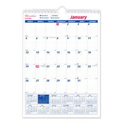 Brownline Calendar,Wall,Monthly,8x11",White C171101